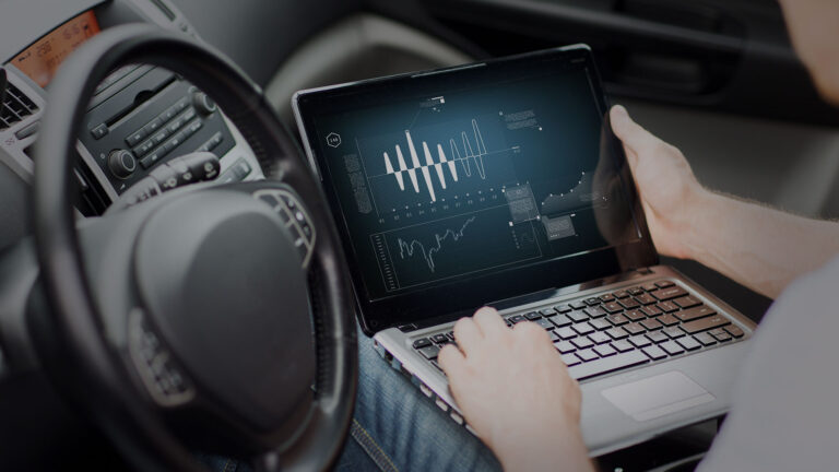 Hacker in a car: a typical eavesdropping situation